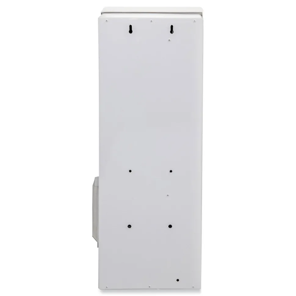 HOSPECO 11.13 in. x 7.63 in. x 26.38 in. 25 Cent Coin Mechanism Dual Sanitary Napkin/Tampon Dispenser - White/Blue