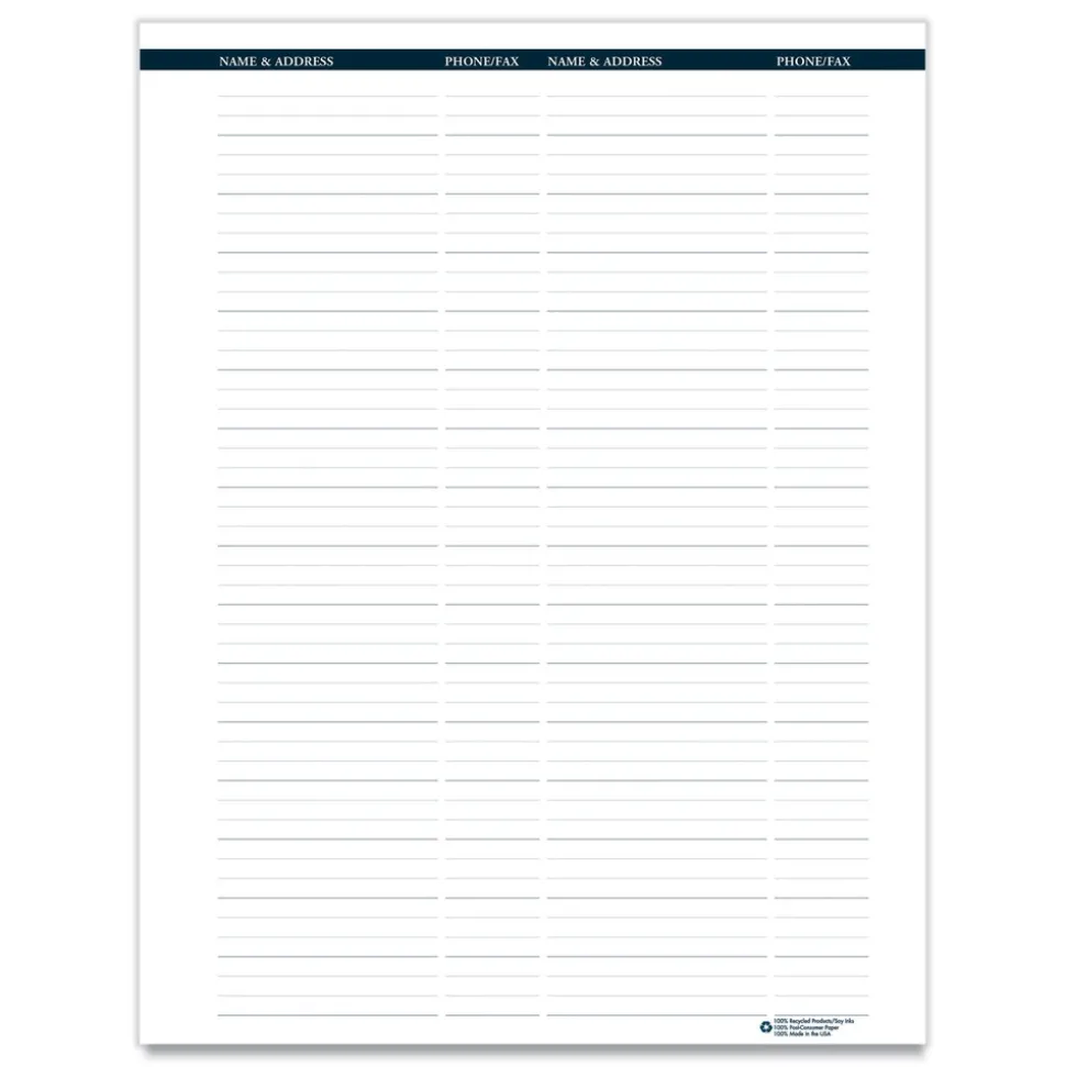 House of Doolittle 8.75 in. x 6.88 in. 12-Month (Jan-Dec 2026) Recycled 7-Day Planner - Black Cover