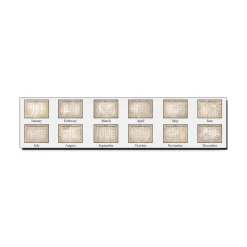 House of Doolittle 22 in. x 17 in. 12-Month (Jan-Dec) 2026 Recycled Vintage Desk Pad Calendar - Vintage Artwork/Sepia Sheets/Brown Corners