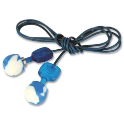 Howard Leight by Honeywell TrustFit Trak 29 dB NRR Detectable Reusable Corded Foam Earplugs - One Size Fits Most Blue (1000/Carton)