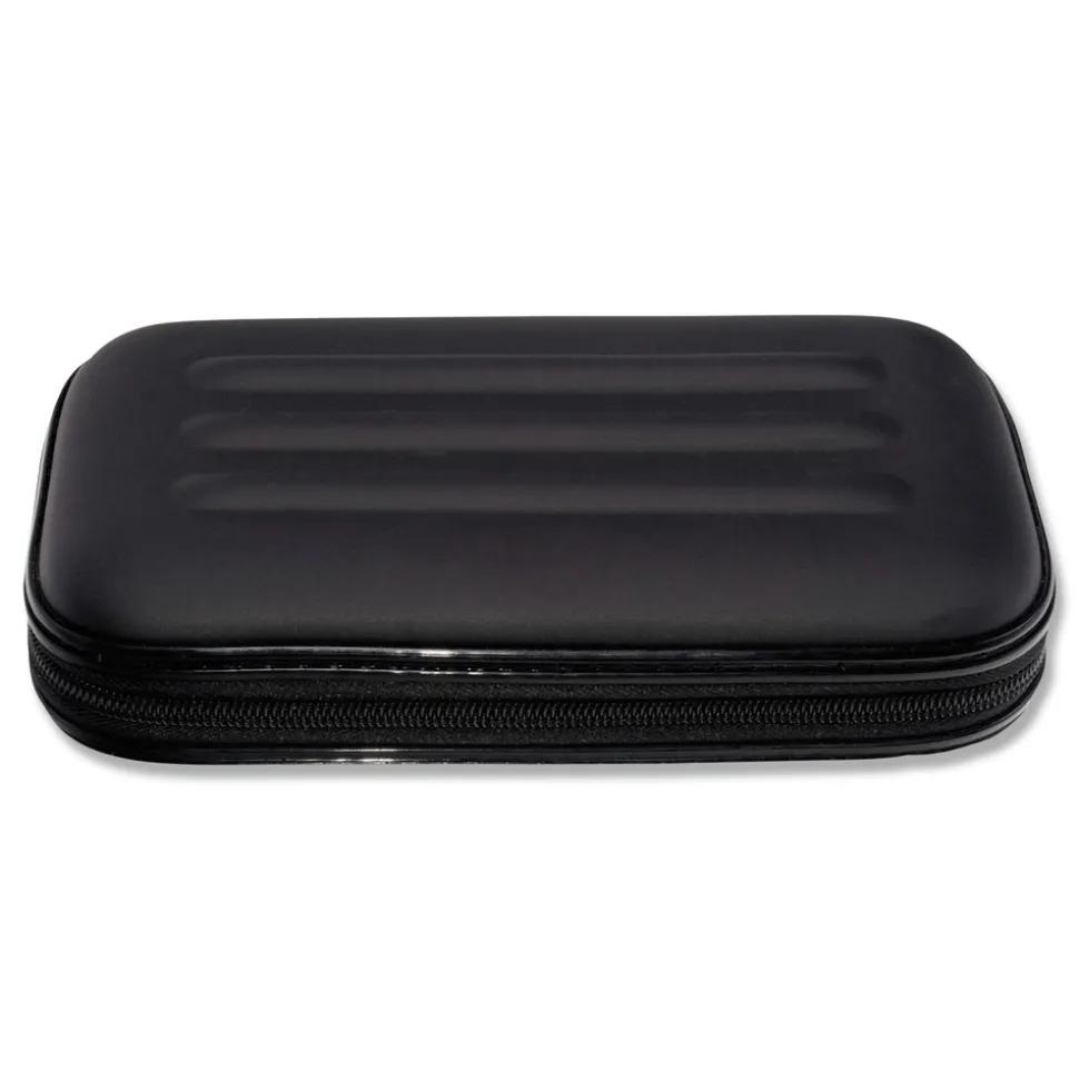 Innovative Storage Designs 8.75 in. x 5.25 in. x 2 in. Soft-Sided Pencil Case - Large, Black