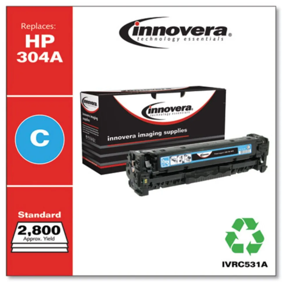 Innovera IVRC531A Remanufactured Cyan Toner Replacement for CC531A #304A 2800 Page-Yield