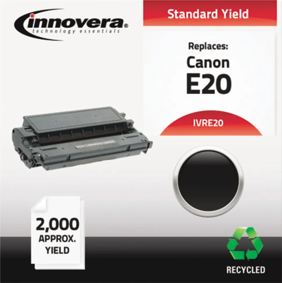 Innovera IVRE20 Remanufactured 2000-Page Yield Toner for Canon E20 1492A002AA - Black