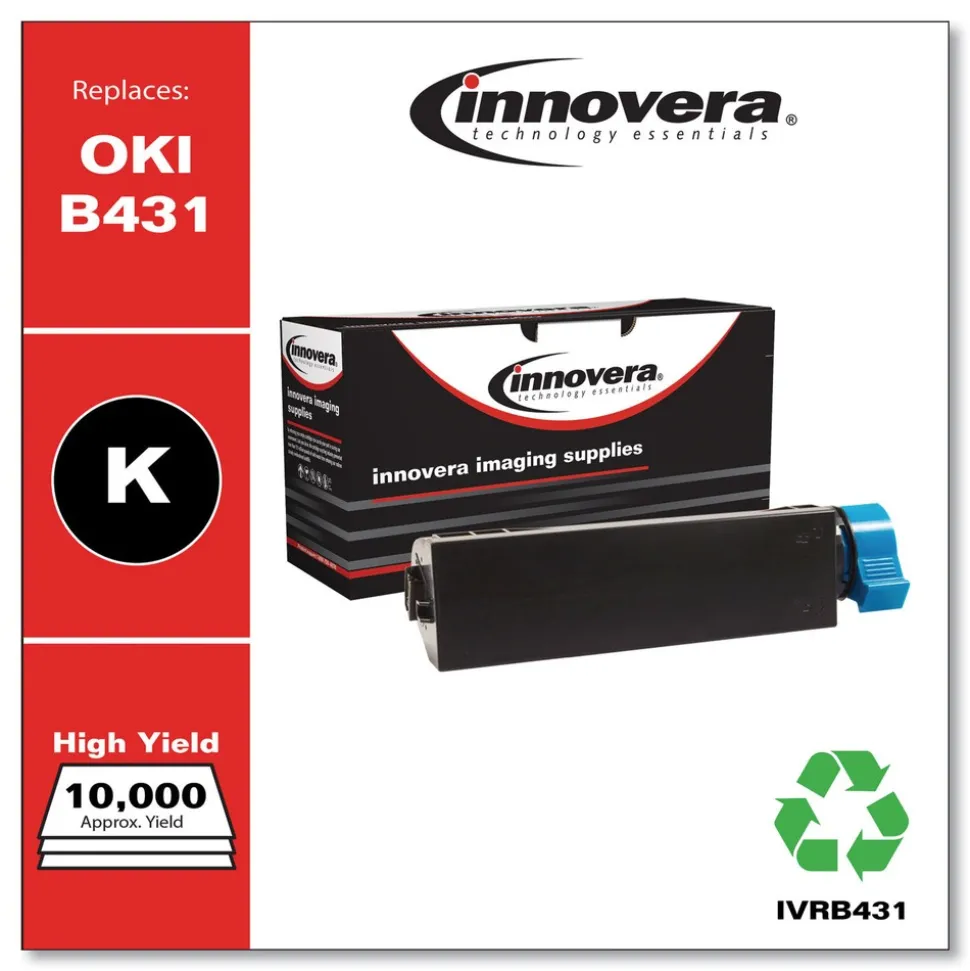 Innovera 10000 Page-Yield, Replacement for Oki 44574901, Remanufactured Toner - Black