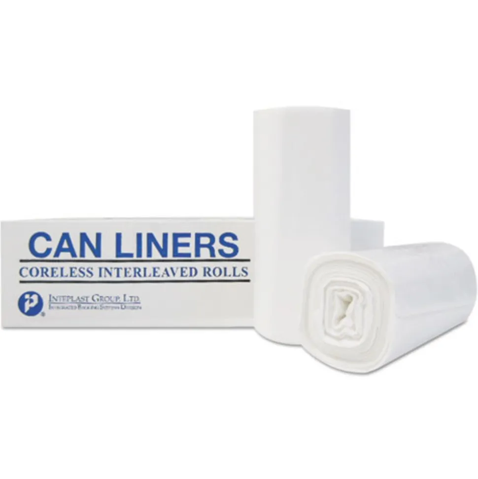 Inteplast Group 1000/Carton 24 x 24 7-10 gal .35 mil Institutional Low-Density Can Liners - Black
