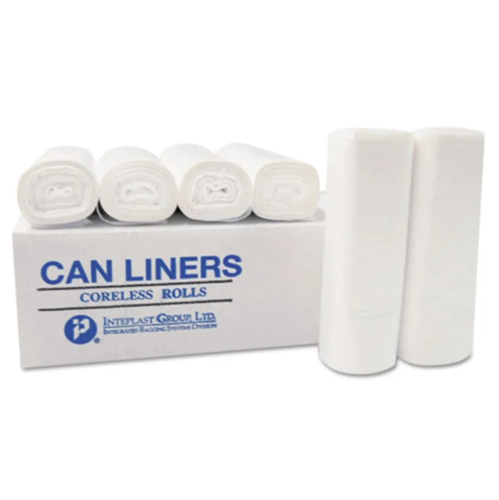 Inteplast Group 1000/Carton 24 x 24 7-10 gal .35 mil Institutional Low-Density Can Liners - Black