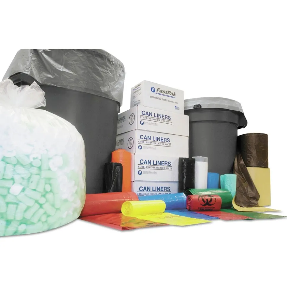 Inteplast Group 1000/Carton 24 x 24 7-10 gal .35 mil Institutional Low-Density Can Liners - Black