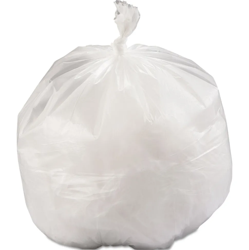 Inteplast Group 33 in. x 39 in. 11.94 mic 33 Gallon High-Density Commercial Can Liners - Natural (400/Carton)
