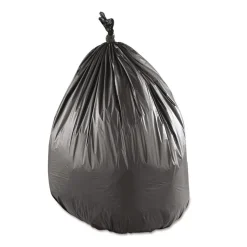 Inteplast Group 33 in. x 39 in. 0.9 mil 33 Gallon Low-Density Commercial Can Liners - Black (150/Carton)