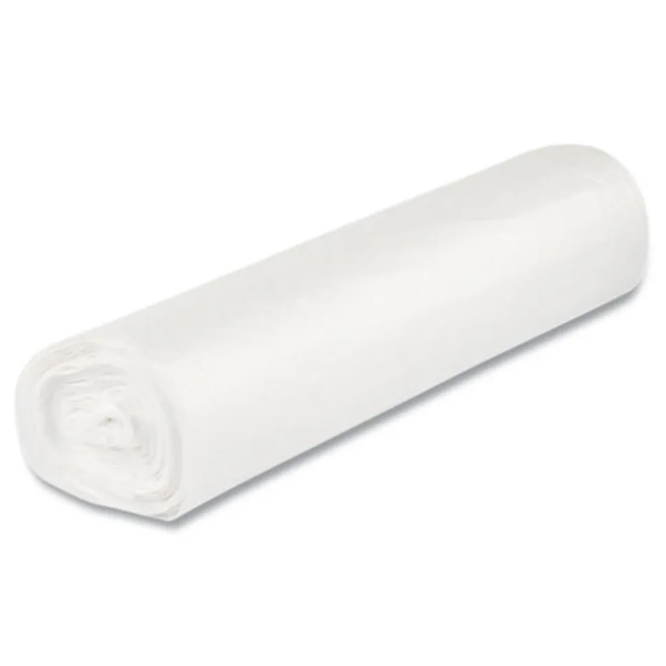 Inteplast Group Low-Density 16 Gallon 24 in. x 32 in. Commercial Can Liners - White (500/Carton)
