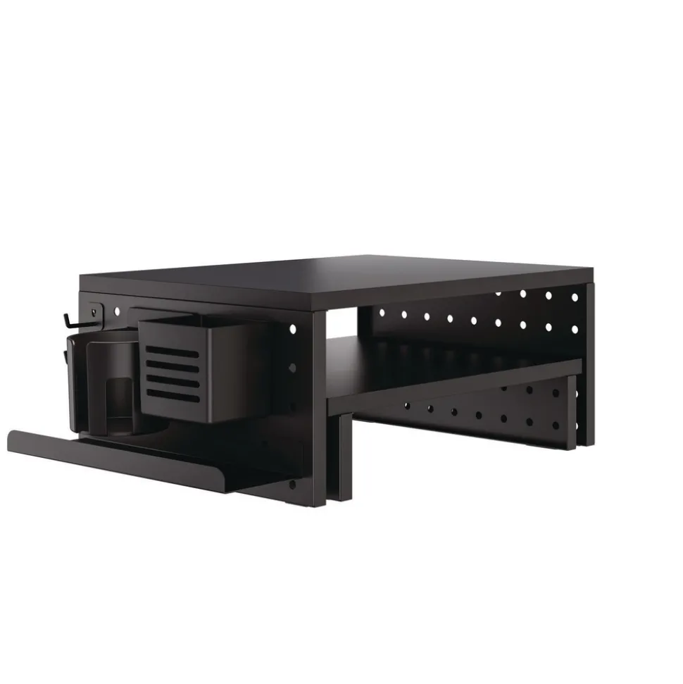 Kantek Pegboard Riser For 32-in Monitors 15.9 x 11.8 x 7.3 Black Supports 20 lbs