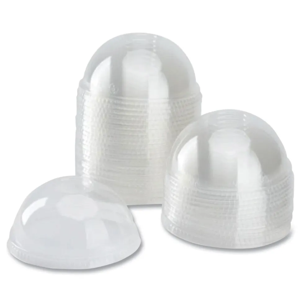 Karat 12 oz. to 24 oz. Cold Cup Dome PET Plastic Lids - Clear (1000/Carton)