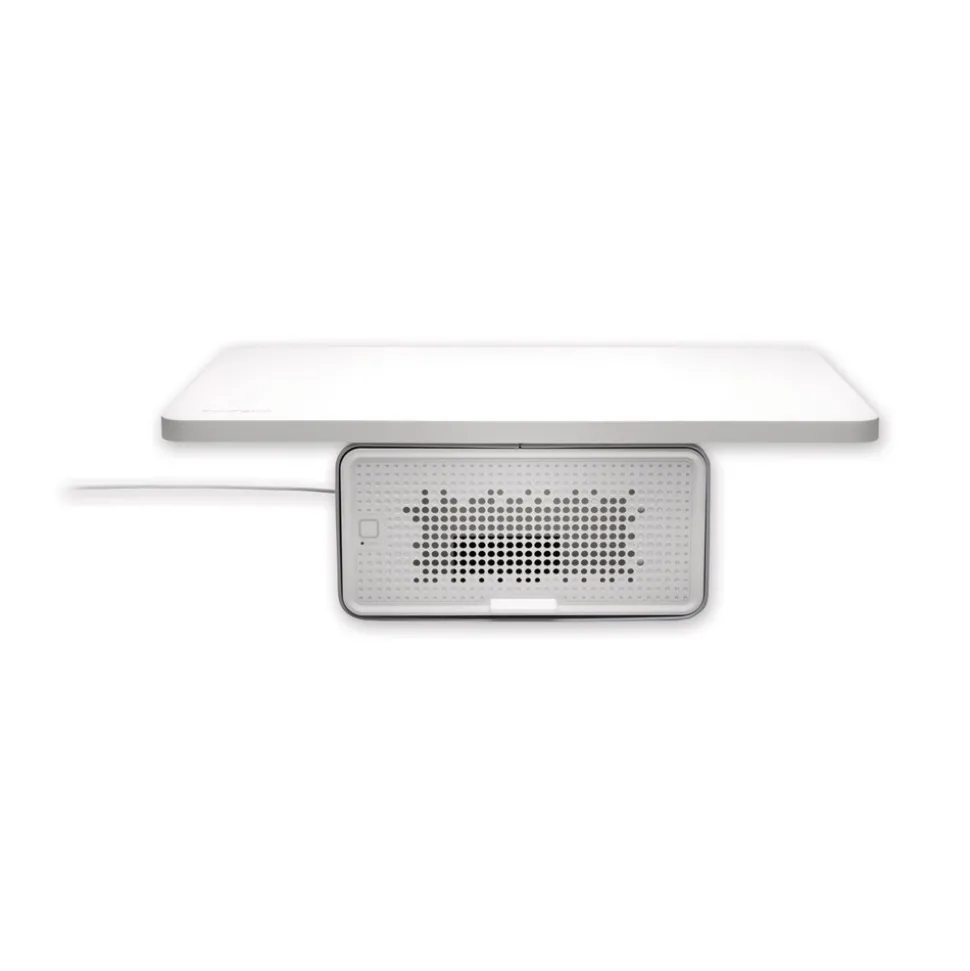 Kensington FreshView Wellness 22.5 in. x 11.5 in. x 5.4 in. Supports 200 lbs. Monitor Stand with Air Purifier, For 27-in Monitors - White