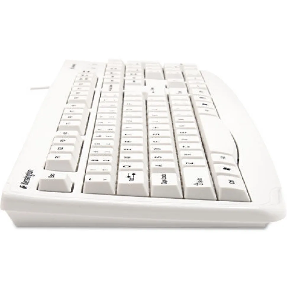 Kensington Pro Fit USB Washable Keyboard, 104 Keys - White