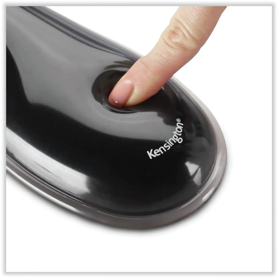 Kensington 9.37 x 13 Duo Gel Wave Mouse Pad with Wrist Rest - Red
