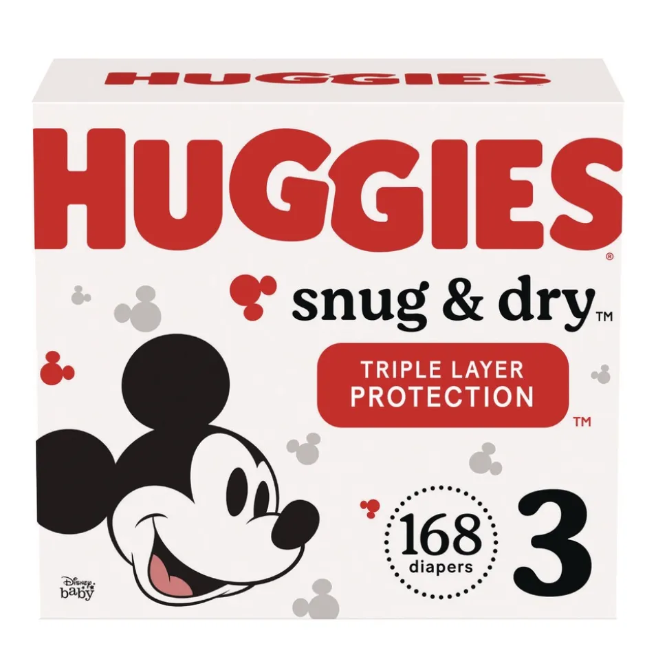 Kimberly-Clark Snug and Dry 16 lbs. to 28 lbs. Diapers - Size 3 (168/Carton)