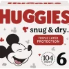 Kimberly-Clark Sung and Dry 35 lbs. and Up Diapers - Size 6 (104/Carton)