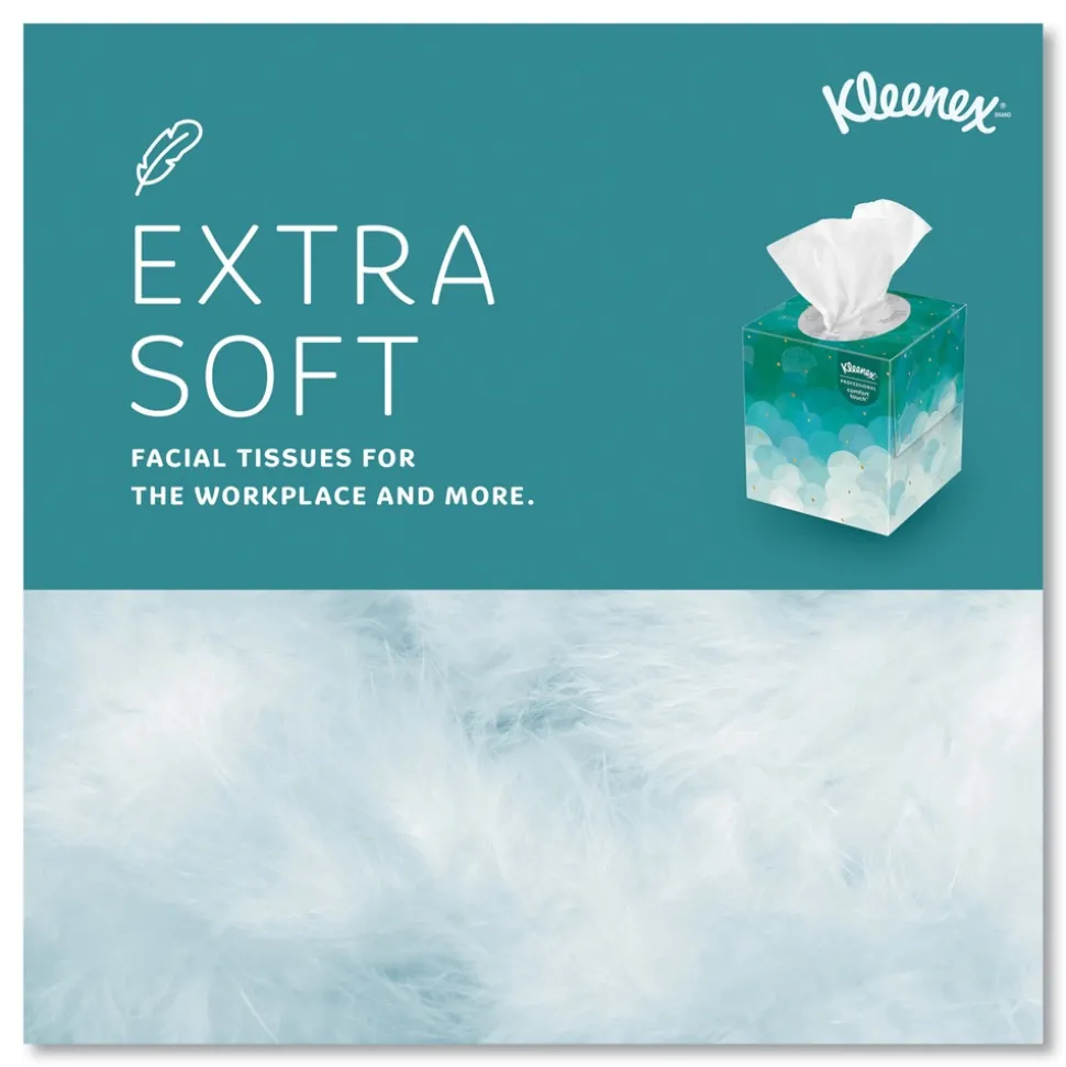 Kleenex Boutique 2-Ply Facial Tissues in an Upright Pop-Up Box - White (95 Sheets/Box, 36 Boxes/Carton)