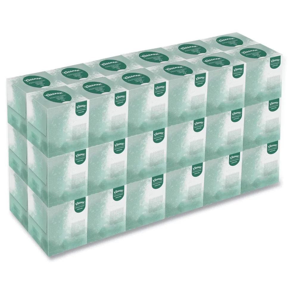 Kleenex Naturals 2-Ply Facial Tissues - White (90 Sheets/Box, 36 Boxes/Carton)