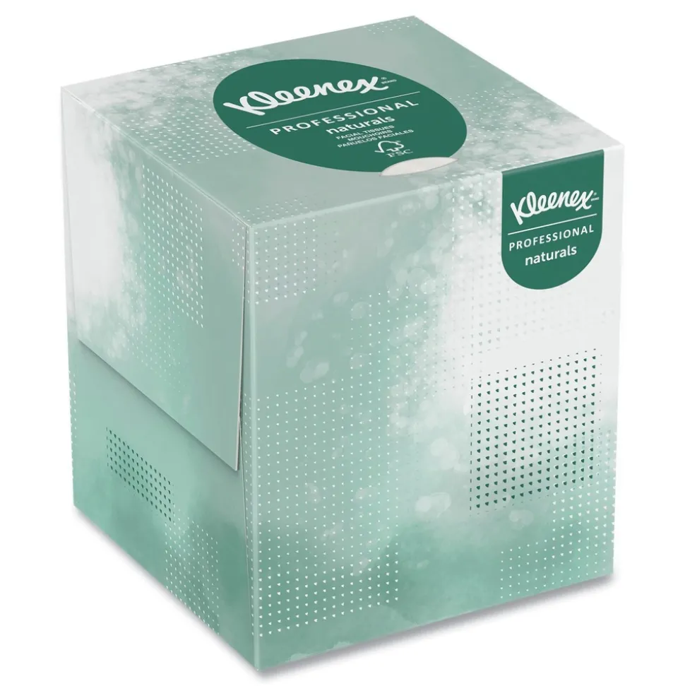 Kleenex Naturals 2-Ply Facial Tissues - White (90 Sheets/Box, 36 Boxes/Carton)