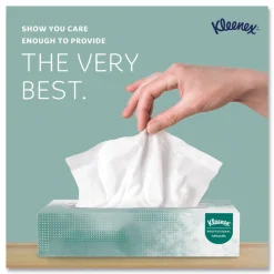 Kleenex Naturals 2-Ply Flat Box 8.3 in. x 7.8 in. Facial Tissues - White (48 Boxes/Carton, 125 Sheets/Box)