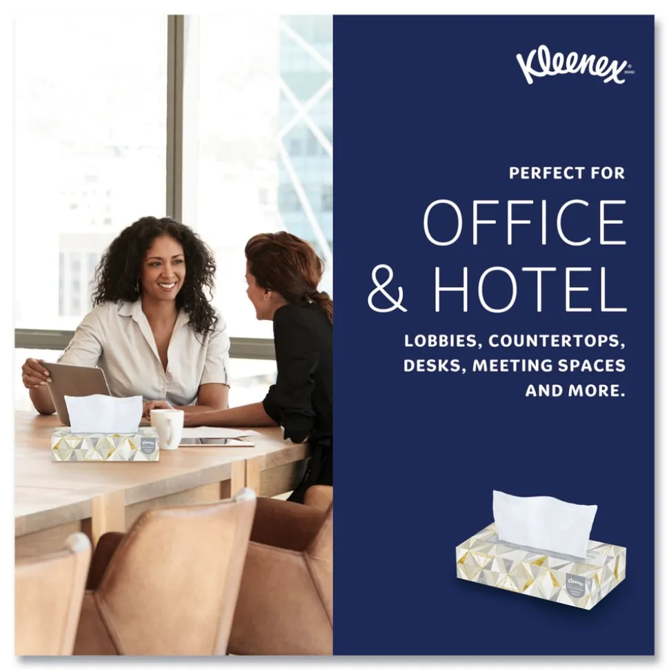 Kleenex 21606 2-Ply Pop-Up Box White Facial Tissue for Business - White (48/Carton)
