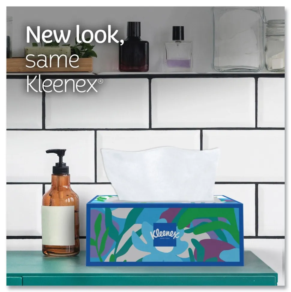 Kleenex 54303 Trusted Care 2-Ply Facial Tissue - White (12/Carton)
