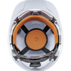 Klein Tools Non-Vented Cap Style Hard Hat with Rechargeable Headlamp - White