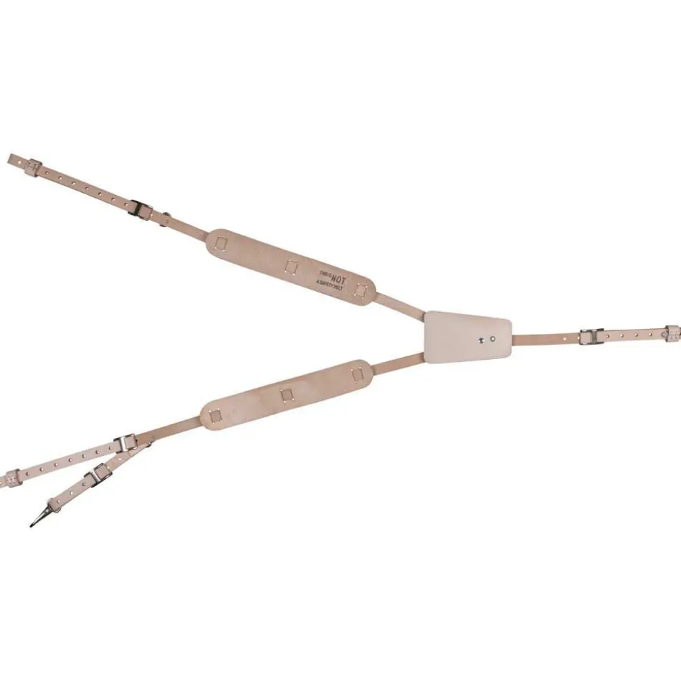 Klein Tools Soft Leather Work Belt Suspenders - One Size, Light Brown
