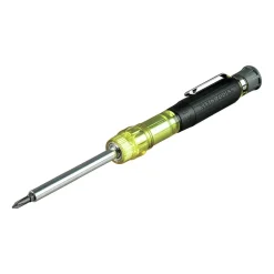 Klein Tools 4-in-1 Electronics Multi-Bit Pocket Screwdriver Set with Professional Phillips and Slotted Bits