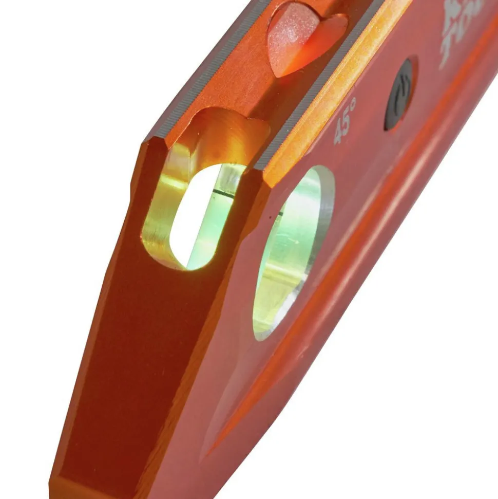 Klein Tools Water/Impact Resistant Lighted Torpedo Level with Magnet, 3 Vials and V-Groove
