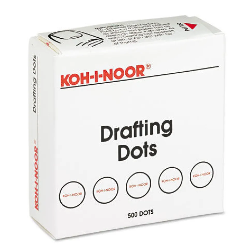 Koh-I-Noor 0.88 in. Diameter Adhesive Drafting Dots - Dries Clear (1-Roll)
