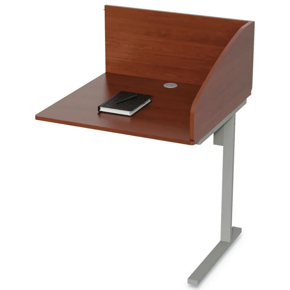Linea Italia 31.25 in. x 23.25 in. x 45.25 in. 1-Leg Study Carrell Add On - Cherry