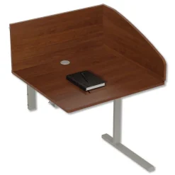 Linea Italia 31.25 in. x 23.25 in. x 45.25 in. 1-Leg Study Carrell Add On - Cherry