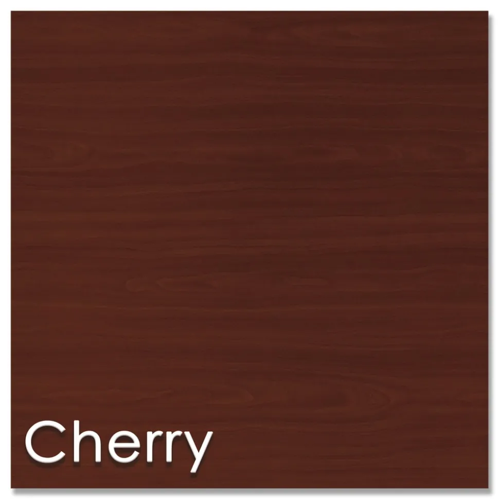 Linea Italia 31.25 in. x 23.25 in. x 45.25 in. 1-Leg Study Carrell Add On - Cherry
