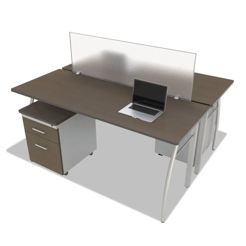 Linea Italia Trento Line 47.13 in. x 1.75 in. x 15.5 in. Polycarbonate Dividing Panel - Translucent