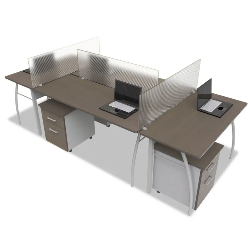Linea Italia Trento Line 47.13 in. x 1.75 in. x 15.5 in. Polycarbonate Dividing Panel - Translucent