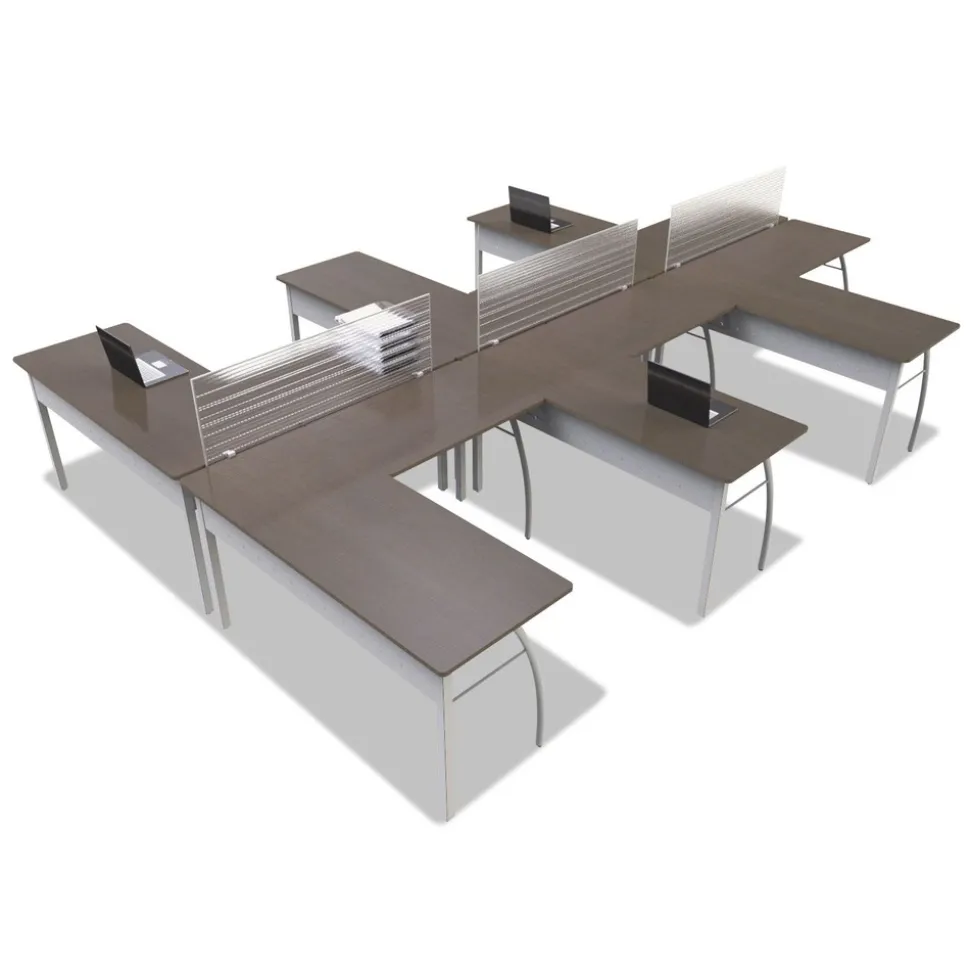 Linea Italia Trento Line 47.13 in. x 1.75 in. x 15.5 in. Polycarbonate Dividing Panel - Translucent
