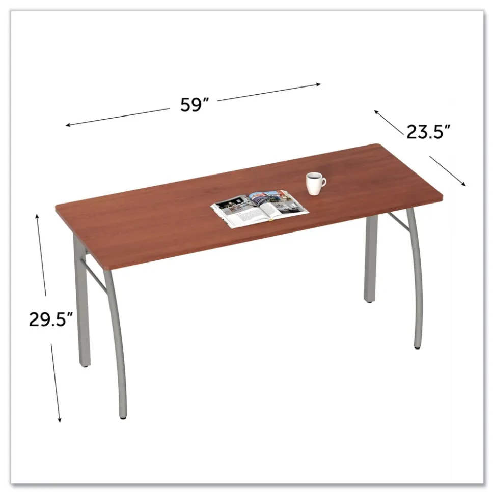 Linea Italia Trento Line 59.13 in. x 23.63 in. x 29.5 in. Rectangular Desk - Shaker Cherry