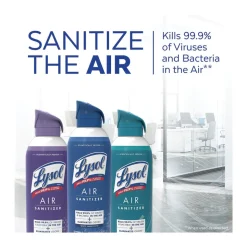 LYSOL Brand 10 oz Aerosol Air Sanitizer Spray - Simple Fresh (6/Carton)