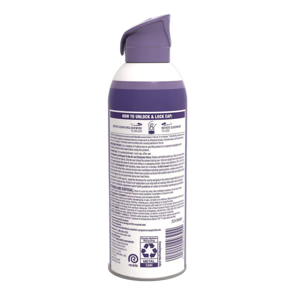 LYSOL Brand 19200-99394 10 oz Aerosol Can Air Sanitizer Spray - Light Breeze Scent (6/Carton)