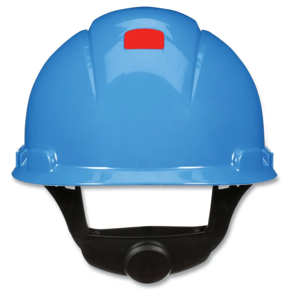 3M SecureFit H-Series 4-Point Pressure Diffusion Ratchet Suspension H-700 Cap with UV Indicator Hard Hats - Blue