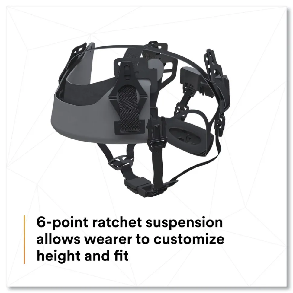 3M SecureFit X5000 Series 6-Point Pressure Diffusion Ratchet Suspension Safety Helmet - White