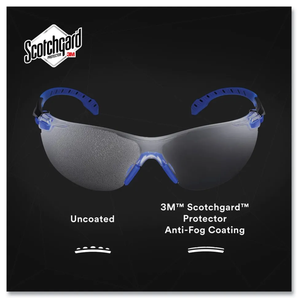 3M Solus 1000 Series Safety Glasses - Blue Plastic Frame Clear Polycarbonate Lens