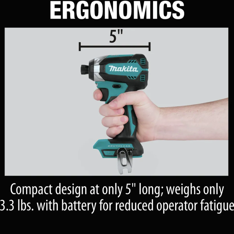 Makita 18V LXT Brushless Lithium-Ion 1/2 in. Cordless Hammer Driver Drill / Impact Driver Combo Kit with 2 Batteries (4 Ah)
