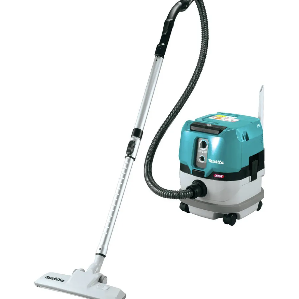 Makita 40V max XGT Brushless Lithium-Ion 2.1 Gallon Cordless Wet/Dry Dust Extractor Vacuum Kit with 2 Batteries (4 Ah)