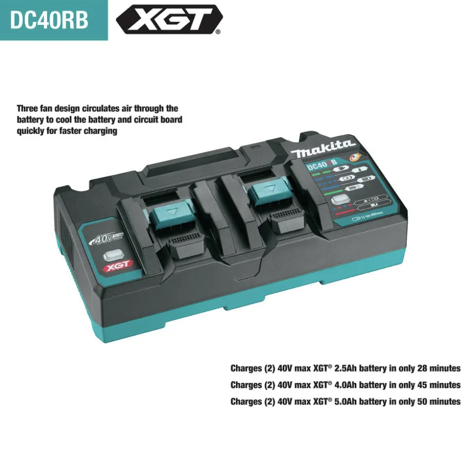 Makita 40V max XGT Brushless Lithium-Ion 2.1 Gallon Cordless AWS HEPA Filter Dry Dust Extractor Kit (4 Ah)