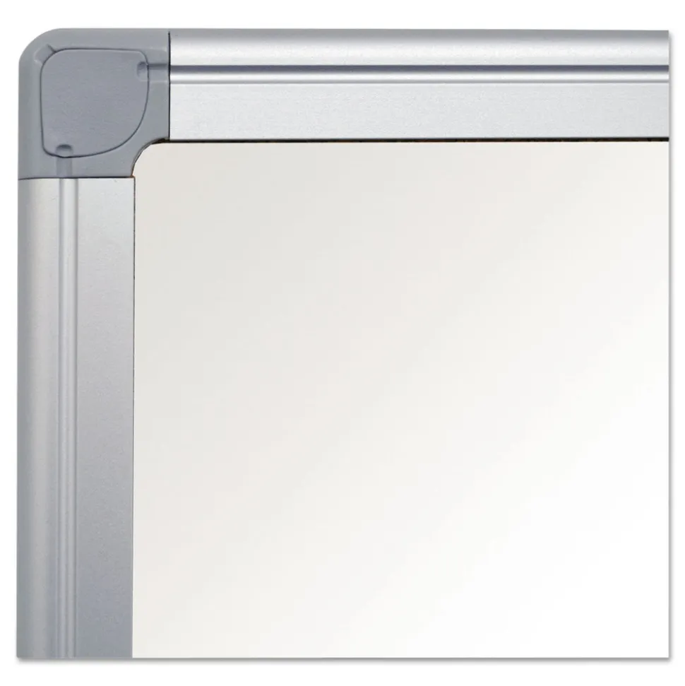 MasterVision Earth Silver 36 in. x 24 in. Easy Clean Dry Erase Boards - White Surface/Satin Aluminum Frame