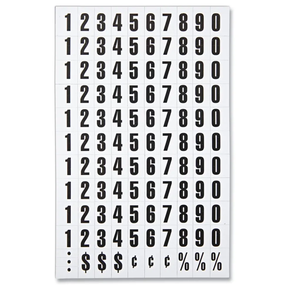 MasterVision 0.75 in. Numbers Interchangeable Magnetic Board Accessories - Black