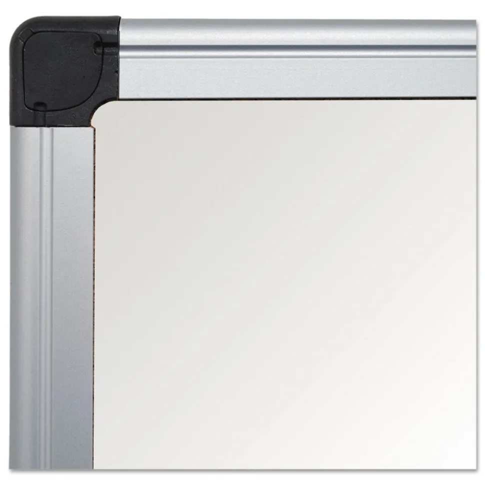 MasterVision 18 in. x 24 in. Aluminum Frame Value Melamine Dry Erase Board - White